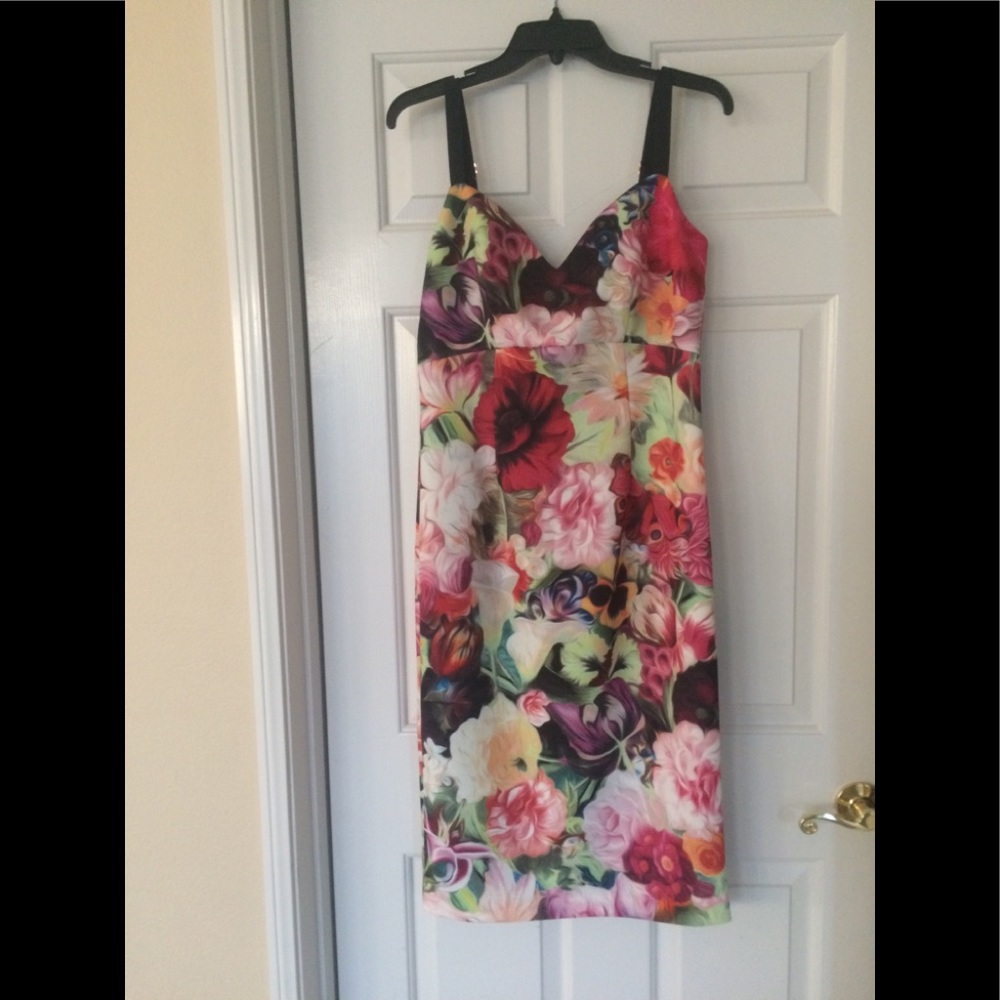 Ted Baker Body-Con Flower Dress Size 4 = 12 US